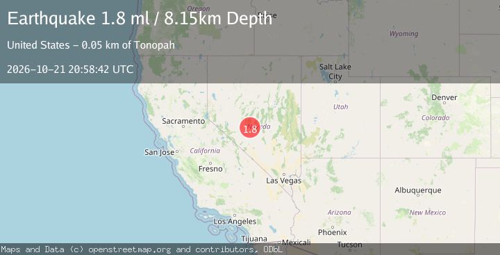 Map of 51 km N of Tonopah, Nevada
