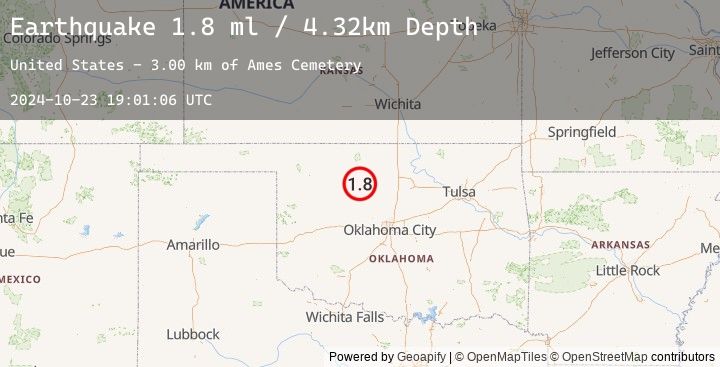 Map of 5 km NNE of Ames, Oklahoma