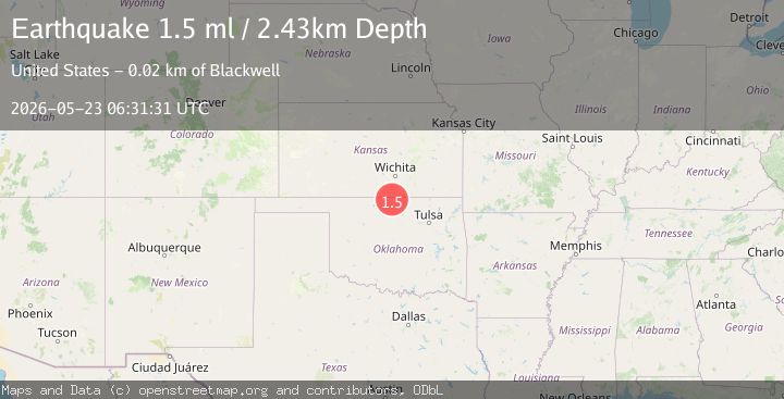 Map of 8 km W of Braman, Oklahoma