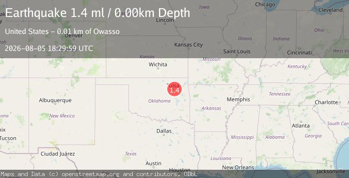 Map of 7 km S of Owasso, Oklahoma