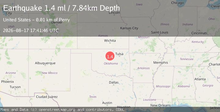 Map of 5 km NE of Orlando, Oklahoma