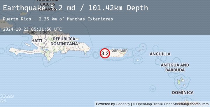 Map of 8 km SSW of La Playa, Puerto Rico