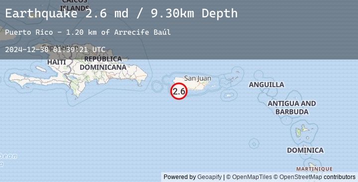 Map of 6 km SSW of Guánica, Puerto Rico