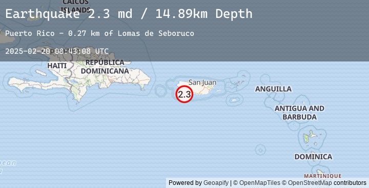 Map of 0 km NE of Maria Antonia, Puerto Rico