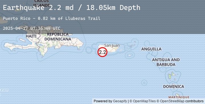Map of 4 km SW of Indios, Puerto Rico