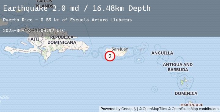 Map of 1 km SW of Indios, Puerto Rico