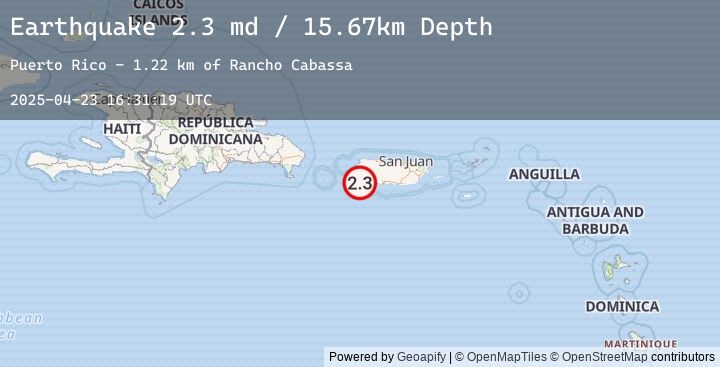 Map of 6 km SE of Boquerón, Puerto Rico