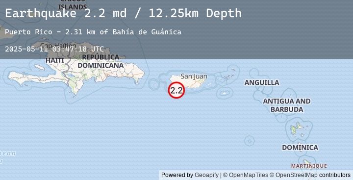 Map of 11 km S of Guánica, Puerto Rico