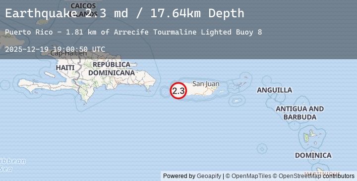Map of 18 km NW of Puerto Real, Puerto Rico
