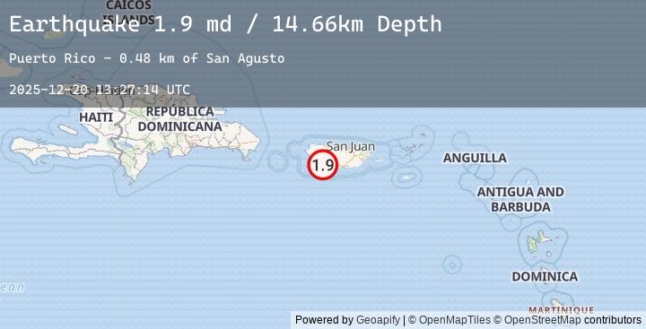 Map of 1 km N of Guayanilla, Puerto Rico