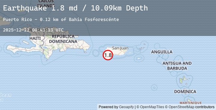 Map of 3 km E of La Parguera, Puerto Rico