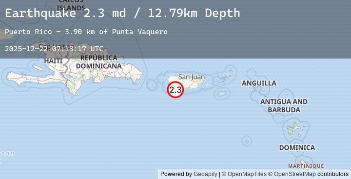 Map of 8 km SE of Maria Antonia, Puerto Rico