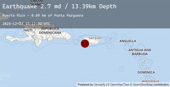 Map of 1 km SW of La Parguera, Puerto Rico