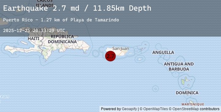 Map of 6 km SE of Maria Antonia, Puerto Rico
