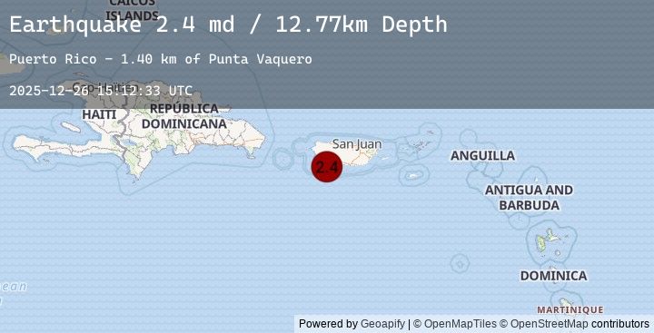 Map of 6 km SSW of Indios, Puerto Rico