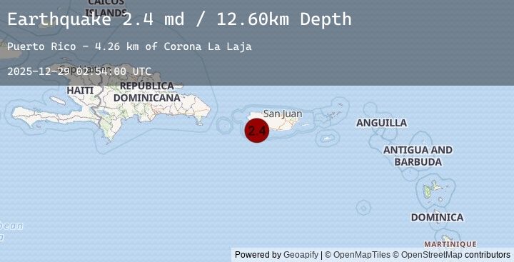 Map of 2 km S of Guánica, Puerto Rico