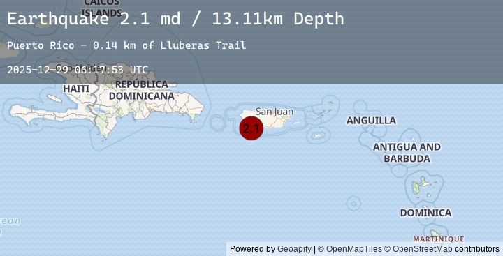 Map of 4 km SSW of Indios, Puerto Rico