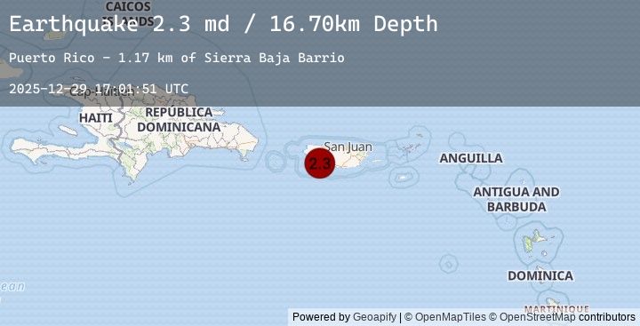 Map of 6 km WNW of Santo Domingo, Puerto Rico