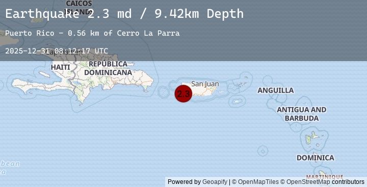 Map of 1 km NE of Lajas, Puerto Rico