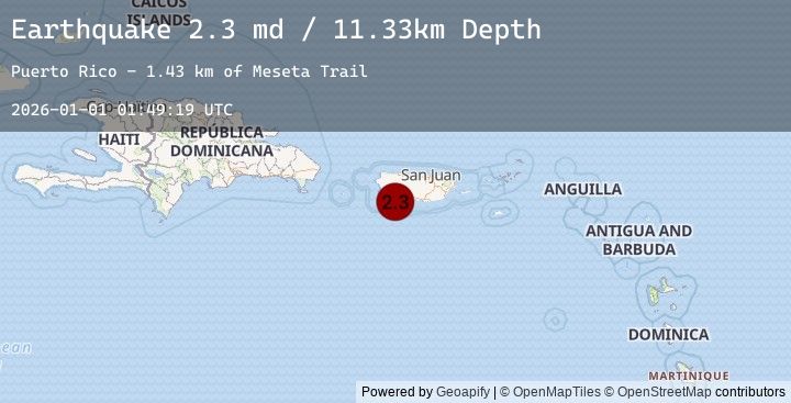 Map of 4 km S of Indios, Puerto Rico