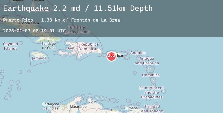 Map of 7 km S of Guánica, Puerto Rico