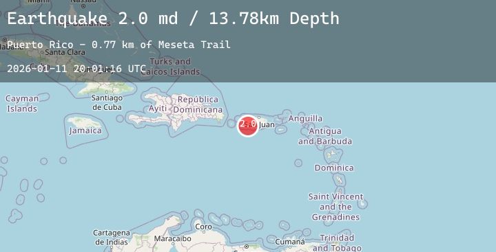 Map of 2 km SW of Indios, Puerto Rico