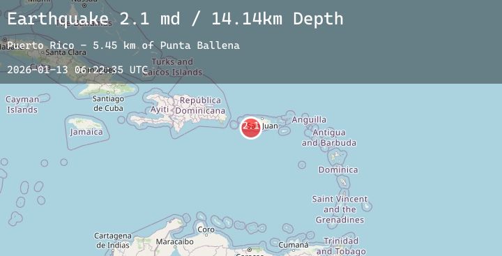 Map of 9 km SSE of Maria Antonia, Puerto Rico