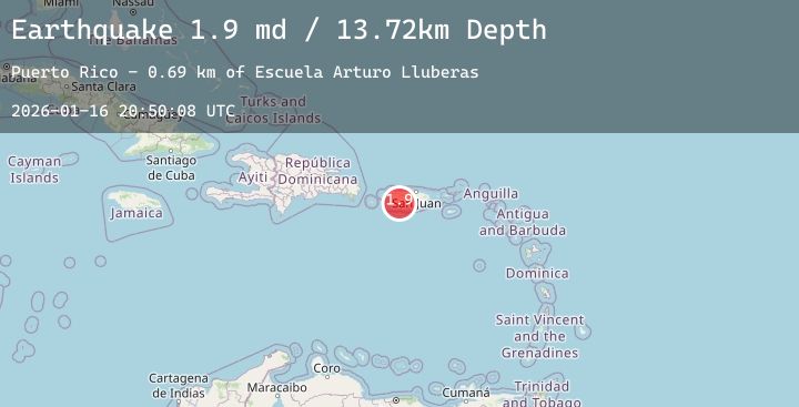 Map of 1 km NNE of Guayanilla, Puerto Rico