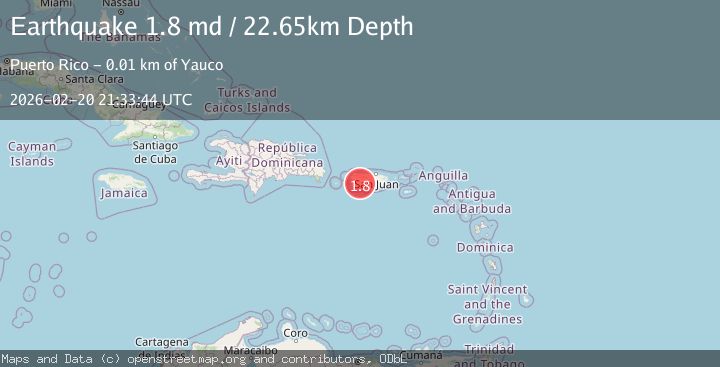 Map of 7 km NNE of Yauco, Puerto Rico