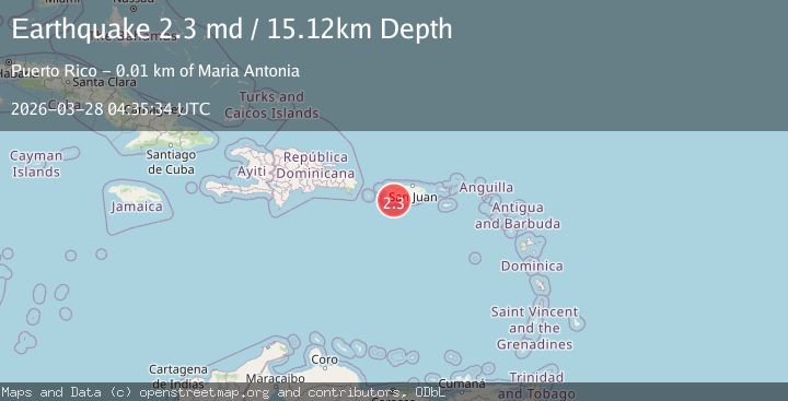 Map of 10 km SSE of Maria Antonia, Puerto Rico