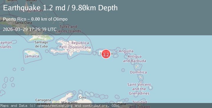 Map of 3 km W of Olimpo, Puerto Rico