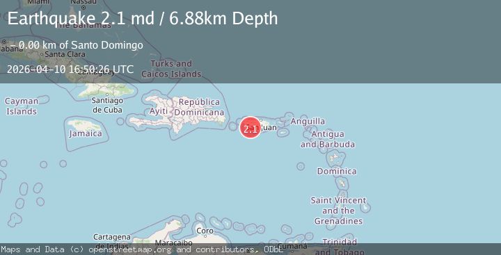 Map of 1 km W of Santo Domingo, Puerto Rico