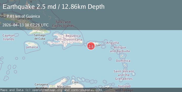 Map of 12 km S of Guánica, Puerto Rico