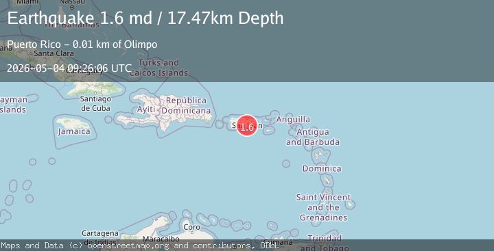 Map of 6 km N of Olimpo, Puerto Rico