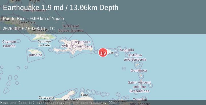 Map of 2 km ESE of Yauco, Puerto Rico