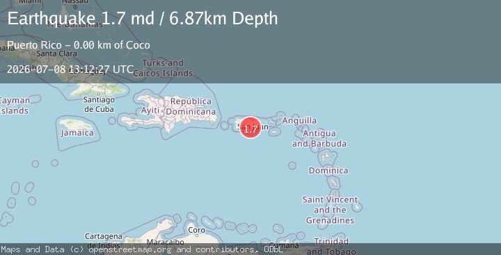 Map of 0 km SW of Coco, Puerto Rico