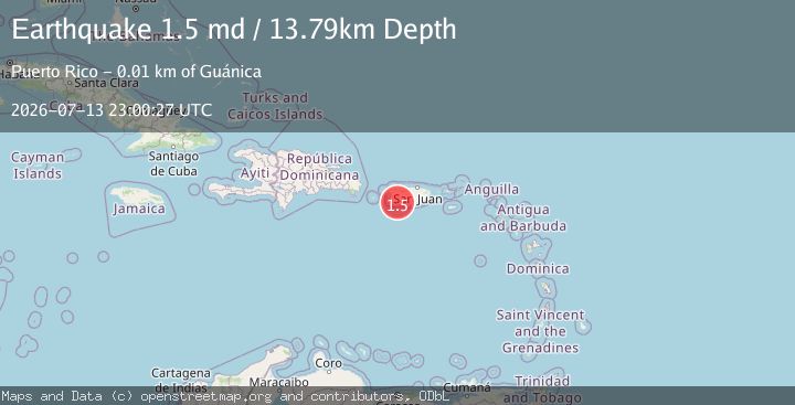 Map of 6 km S of Guánica, Puerto Rico