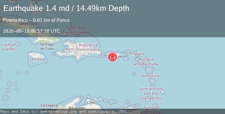Map of 6 km SE of Ponce, Puerto Rico
