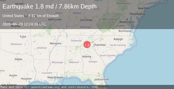 Map of 11 km S of Tellico Plains, Tennessee