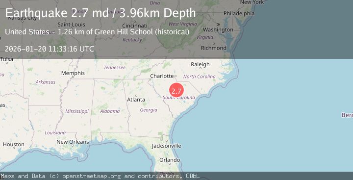 Map of 5 km E of Elgin, South Carolina