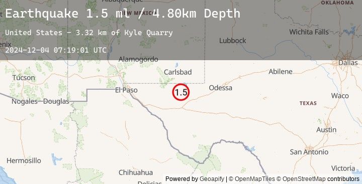 Map of 47 km W of Mentone, Texas