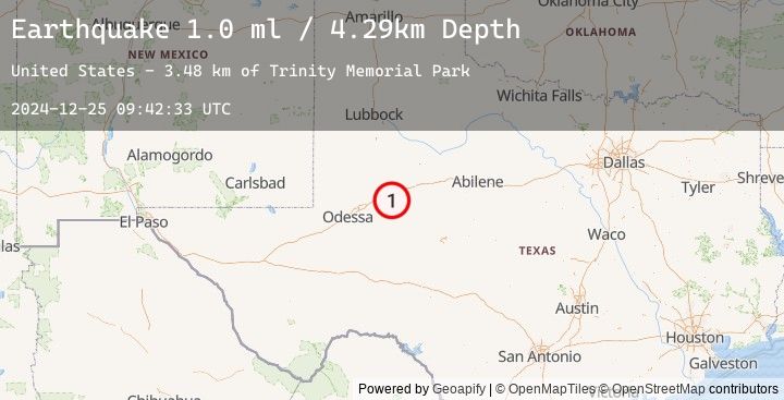 Map of 10 km WNW of Forsan, Texas