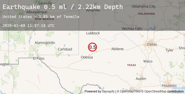 Map of 15 km SSE of Los Ybanez, Texas