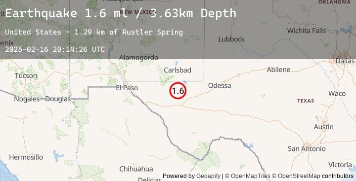 Map of 54 km NW of Toyah, Texas