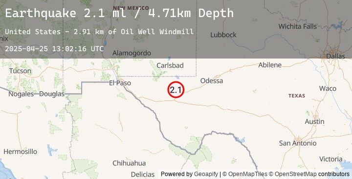 Map of 26 km NW of Toyah, Texas