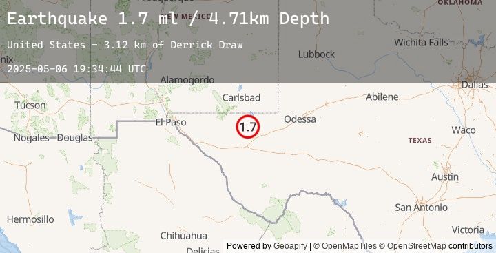 Map of 41 km W of Mentone, Texas