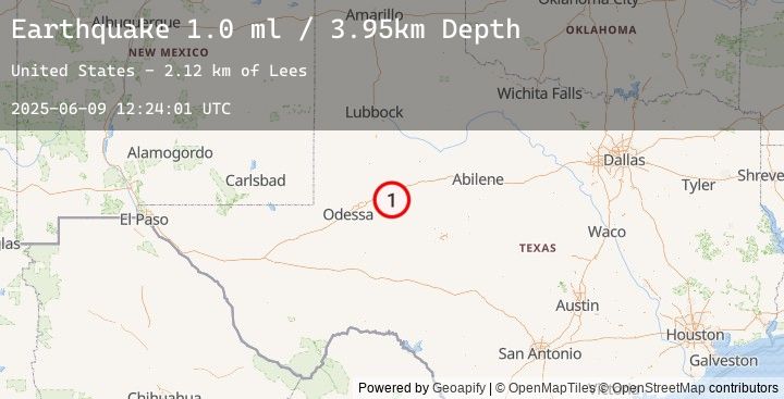 Map of 11 km W of Forsan, Texas