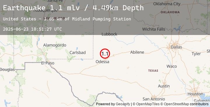 Map of 34 km E of McKinney Acres, Texas
