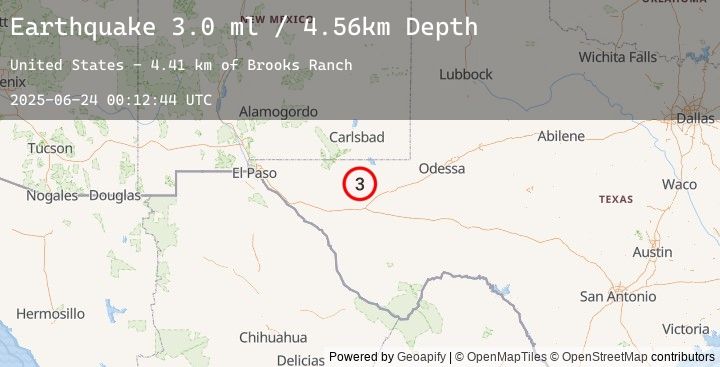 Map of 44 km NW of Toyah, Texas