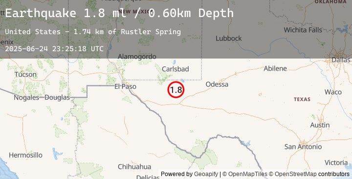 Map of 53 km NW of Toyah, Texas